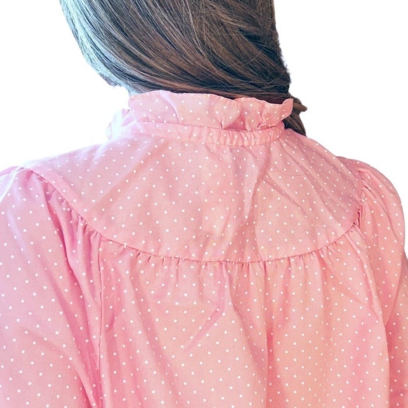 Vintage LAZY LIFE House Dress Robe Housecoat Ruffles Snaps Polka-Dot NWOT - Picture 11 of 16